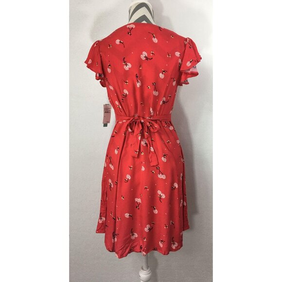 Abound red floral print dress size XS - Picture 6 of 9